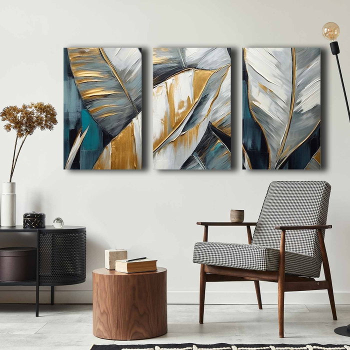 Wallity Conjunto de 3 Lienzos Decorativos Multicolor 45 x 70 cm